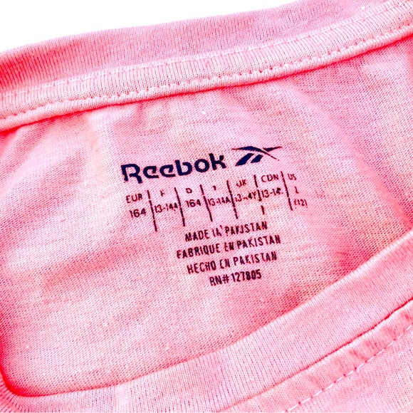 Girls Pink Reebok Shirt Size 12 - Picture 5 of 8